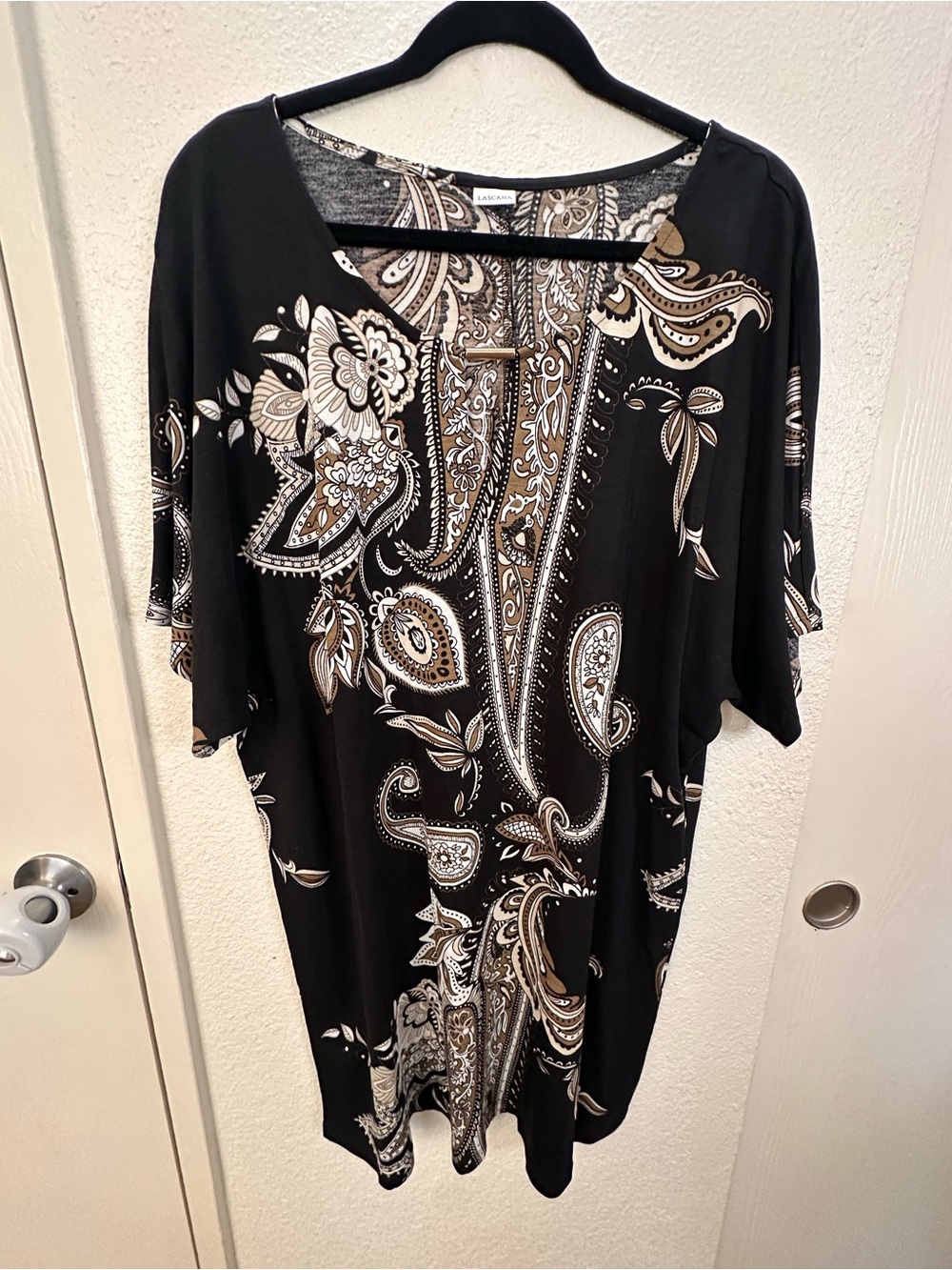 Black Paisley Print Women’s Dress